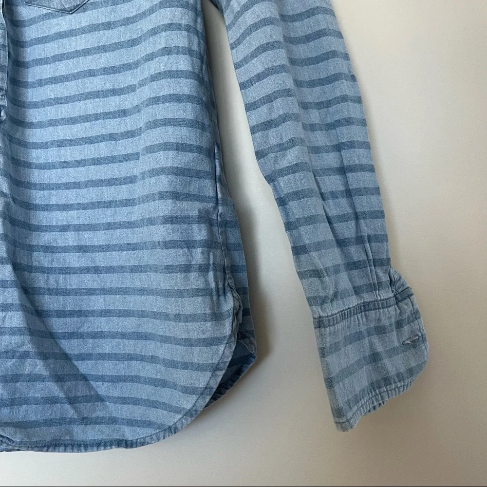 J. Crew Chambray Denim Popover Shirt